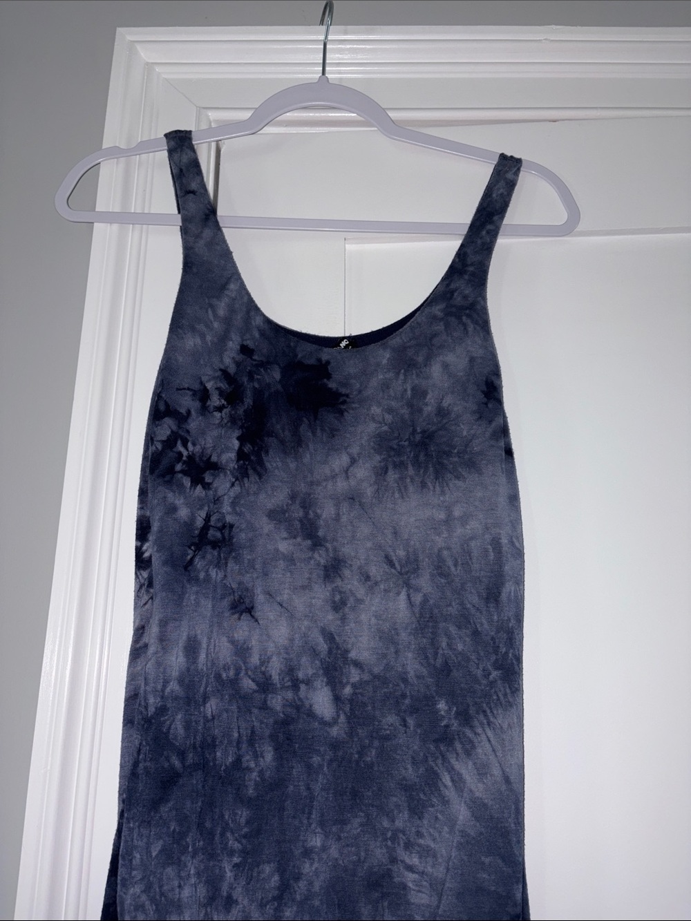 FashionNova Tie-Dye Navy Blue Tank Dress